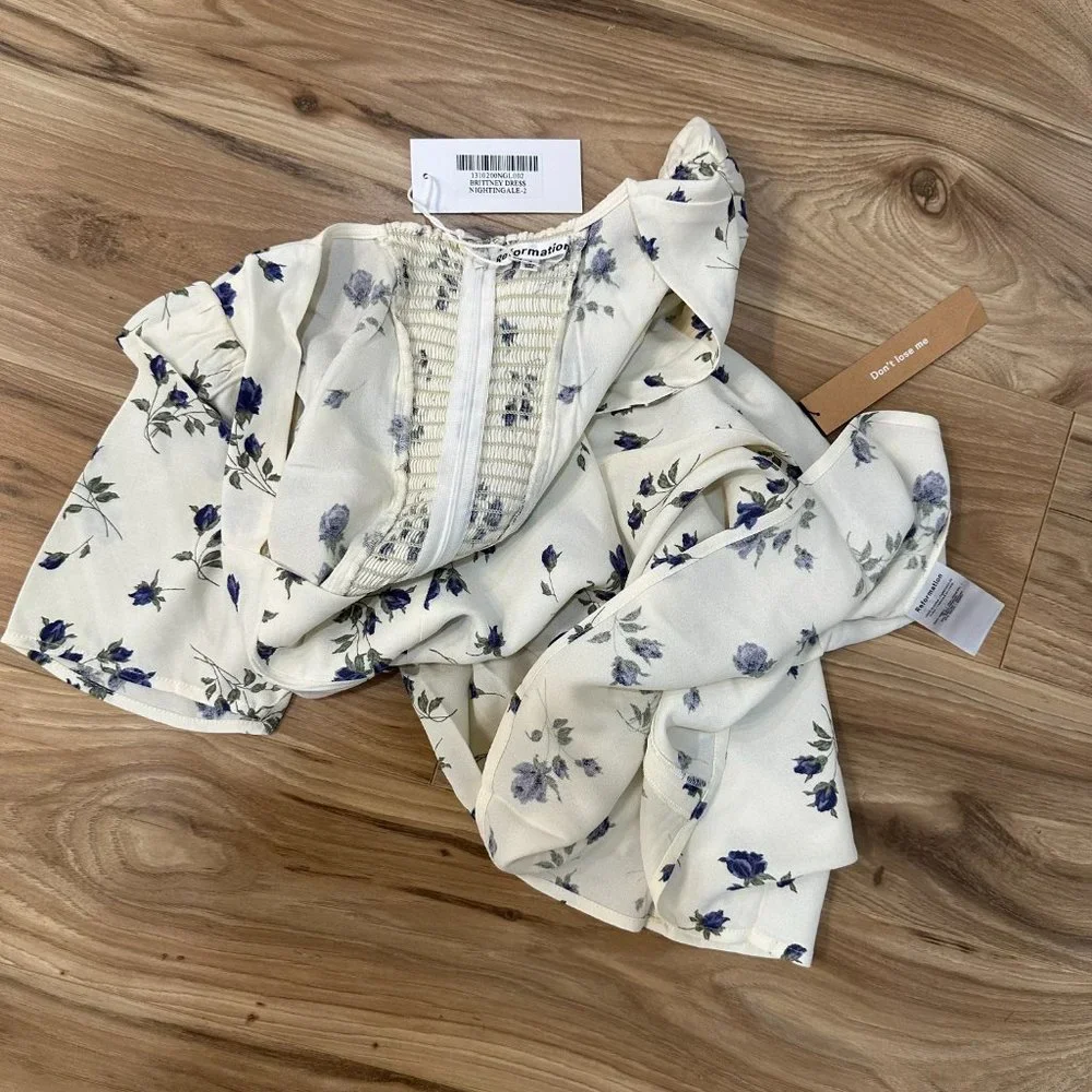 Reformation Brittney Dress in Nightingale - Picture 5 of 9